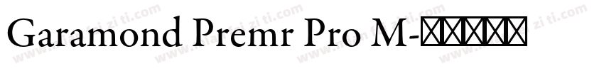 Garamond Premr Pro M字体转换